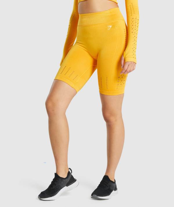 Damske Šortky Gymshark Glow Seamless Žlté | KT9251604